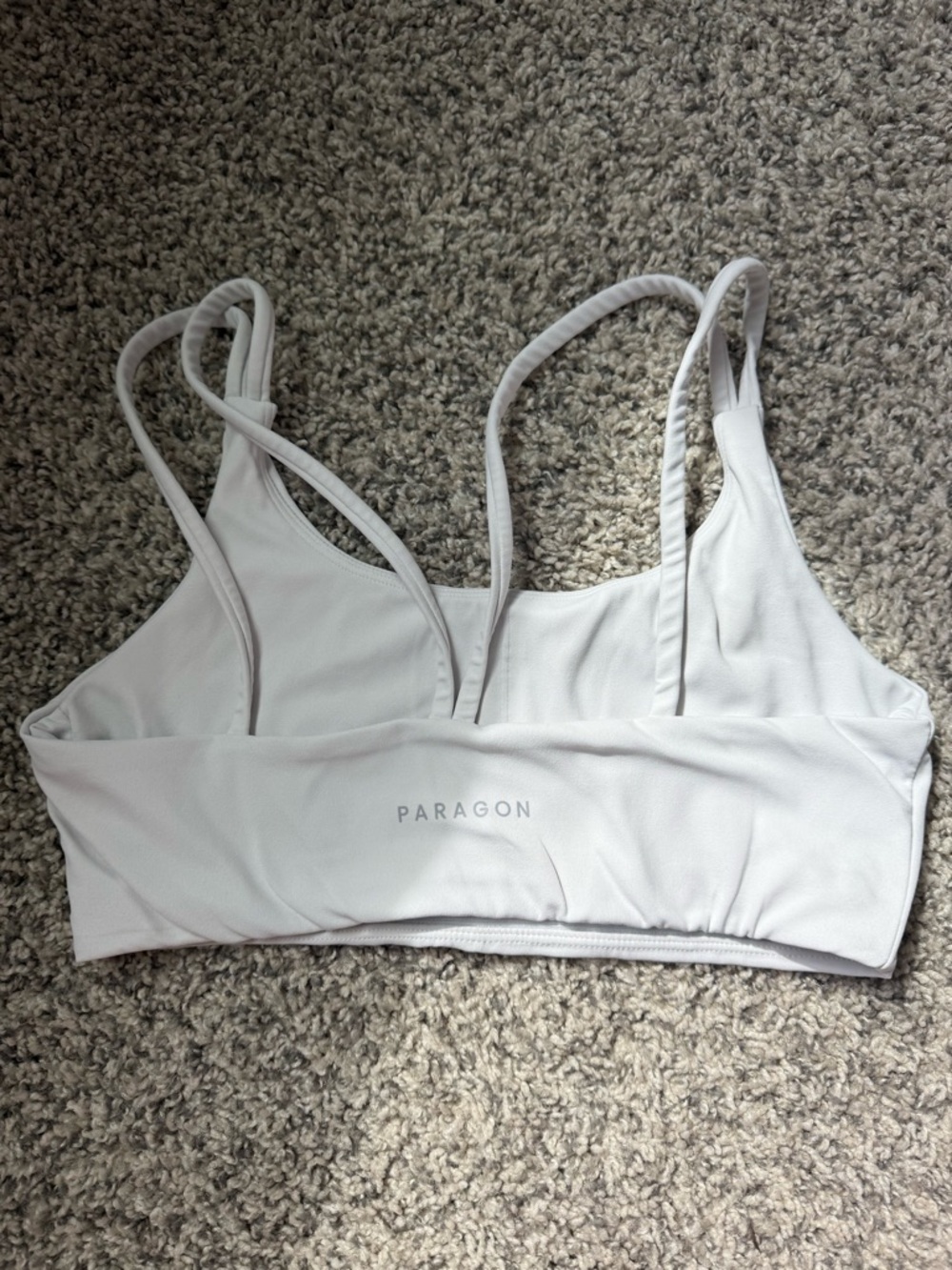 PARAGON Soft White Double-Strap Sports Bra